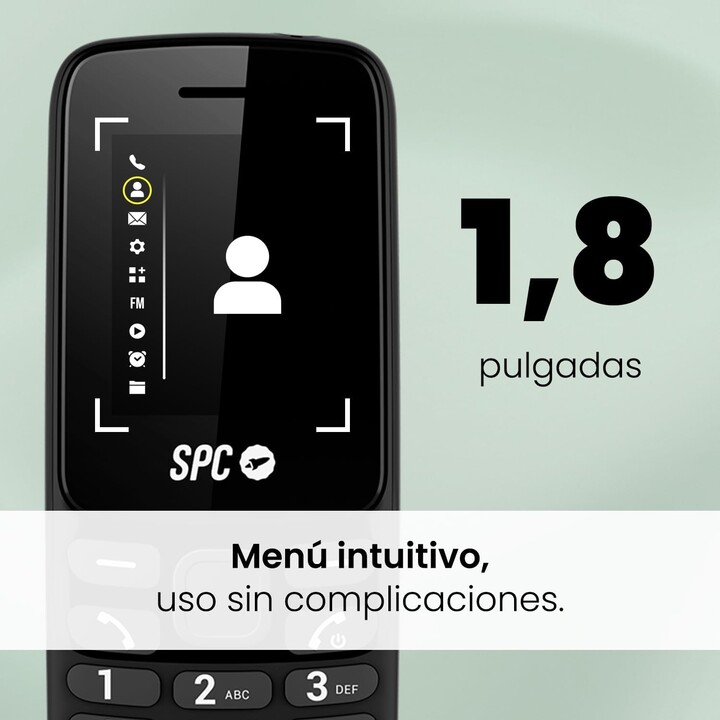 Teléfono Móvil SPC Talk 2 Go para Personas Mayores/ Negro