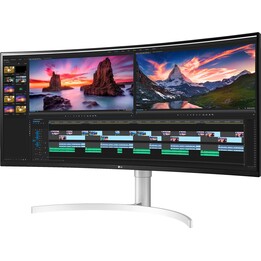 Monitor curvo LG UltraWide 38BQ85C-W 95,29 cm (37,5 pollici) (QHD+, IPS, 5 ms, HDMI, DisplayPort, USB-C, hub USB, RJ45)