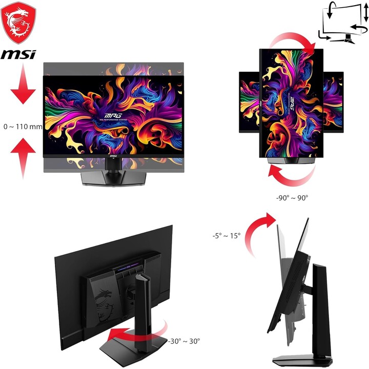 Msi Mpg 321urx Qd-oled Pantalla Para Pc 80 Cm (31.5") 3840 X 2160 Pixeles 4k Ultra Hd Qdoled Negro
