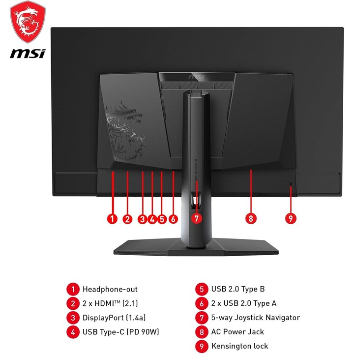 Msi Mpg 321urx Qd-oled Pantalla Para Pc 80 Cm (31.5") 3840 X 2160 Pixeles 4k Ultra Hd Qdoled Negro