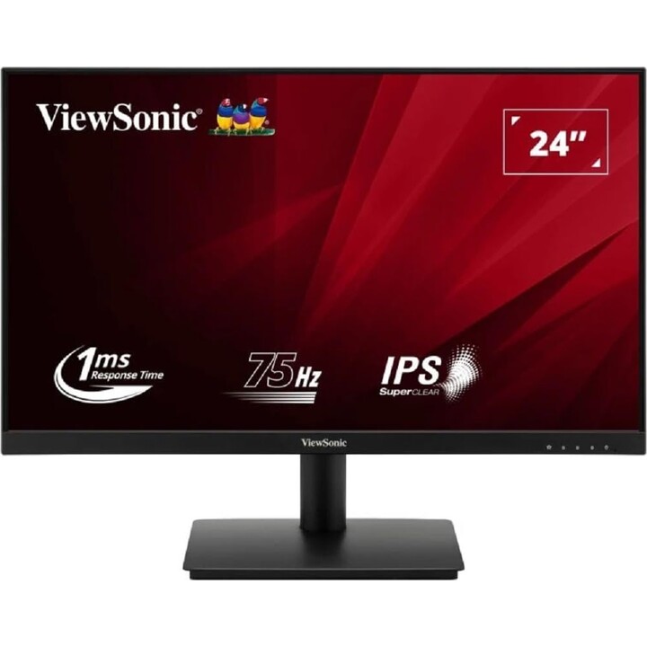 Monitor 24" Full HD 75Hz con tempo di risposta rapido di 1 ms Nero