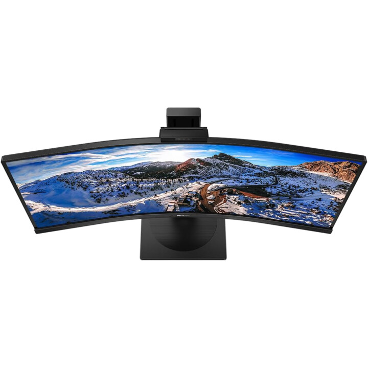 Philips USB-C Curved Monitor 346P1CRH/00 34\", 1500R, WQHD, 100Hz, VA, HDR 400, Lautsprecher, Webcam, Schwarz
