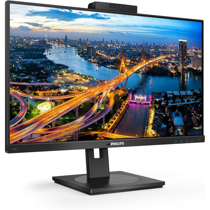 Philips 243B1JH 24" FHD Monitor, 75Hz, IPS, USB-C connection, webcam, height adjustment, speakers