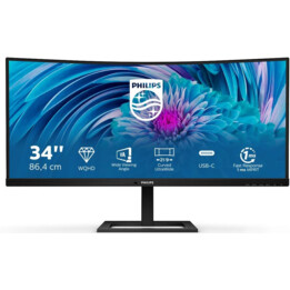 Monitor Philips Curvo 346E2CUAE/00 34" 1500R, WQHD, 100 Hz, 1 ms, VA, sincronización adaptativa