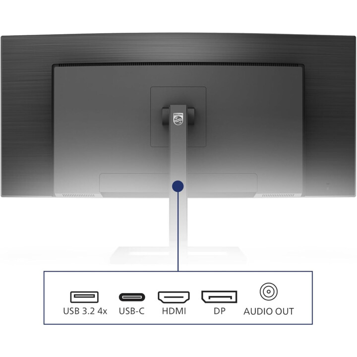 Monitor Philips Curvo 346E2CUAE/00 34" 1500R, WQHD, 100 Hz, 1 ms, VA, sincronización adaptativa