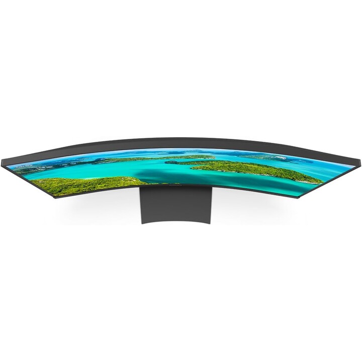 Philips Moniteur 241E1SC - 24\", FHD, 75 Hz, VA, sans scintillement (1920x1080, 250 cd/m², VESA, D-Sub, HDMI), noir