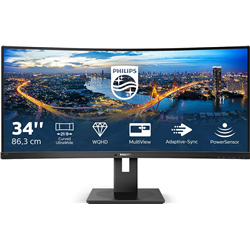 Philips Curved Monitor 345B1C/00 34 \ "1500R, WQHD, 100 Hz, VA, Sync Adaptive, Camera integrata