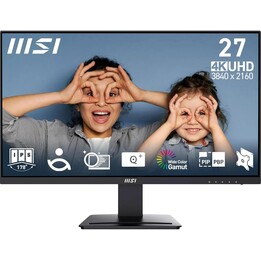 Msi Pro Mp273u Pc Screen 68.6 Cm (27") 3840 X 2160 Pixels 4k Ultra Hd Black