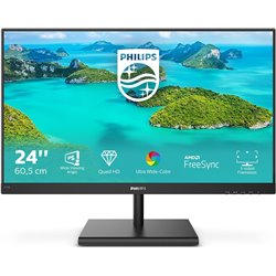 Philips 245E1S/00 24\" Monitor, QHD, 75 Hz, IPS, FreeSync (2560 x 1440, 250 cd/m², HDMI 1 x 1.4, DisplayPort)