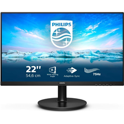 Philips 222v8la/00 22 \ "Monitor Full HD, 75Hz, VA, Sync Adaptive (1920 x 1080, 250 CD/M², HDMI 1 x 1.4, DisplayPort 1 x 1.2)
