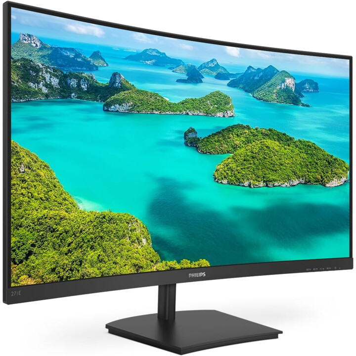 Philips 271E1SCA 27" FHD Curved Monitor, FreeSync (1920x1080, 75 Hz, VGA HDMI) Black