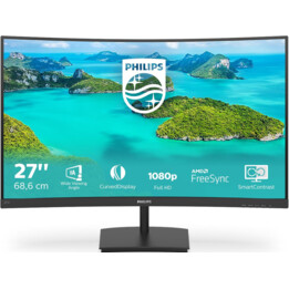 Philips 271E1SCA 27" FHD Curved Monitor, FreeSync (1920x1080, 75 Hz, VGA HDMI) Black