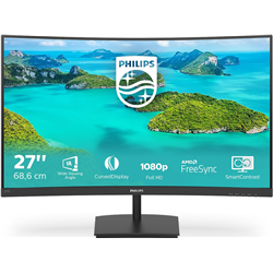 Philips 271E1SCA 27-Inch FHD Curved Monitor, FreeSync (1920x1080, 75 Hz, VGA HDMI) Black