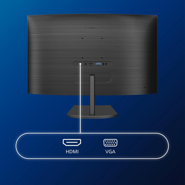 Philips 271E1SCA 27" FHD Curved Monitor, FreeSync (1920x1080, 75 Hz, VGA HDMI) Black
