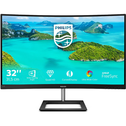 Philips 325E1C 32 \ "QHD Curved Monitor, 75 Hz, 4 ms, VA, AMD Freesync, Imagen Smart Freicker, sin parpadeo
