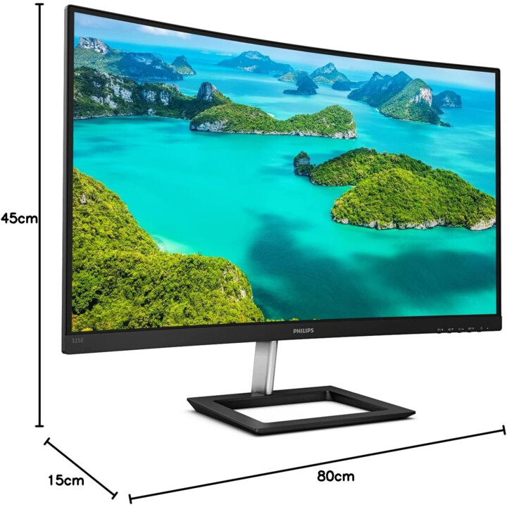 Moniteur incurvé QHD 32", Philips 325E1C, 75 Hz, 4 ms, VA, AMD FreeSync
