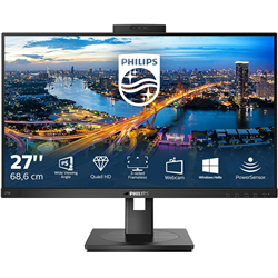 Philips 275b1h 27 \ "Monitor QHD, cámara web, altura ajustable (2560 x 1440, DVI, HDMI, DisplayPort, Hub USB), negro