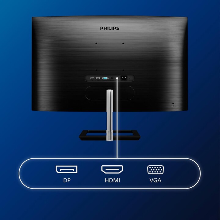 Philips 322e1c/00 32" Curved Monitor, 1500R, Full HD, 75 Hz, VA, FreeSync (1920 x 1080, D-Sub, HDMI 1 x 1.4)