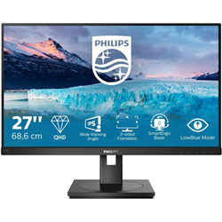 Philips S -Line 275S1AE LED Monitor - 27 \ " - 2560 x 1440 Qhd, 75 Hz - IPS - 250 CD/m² - 1000: 1-4 MS - HDMI, DVI -D