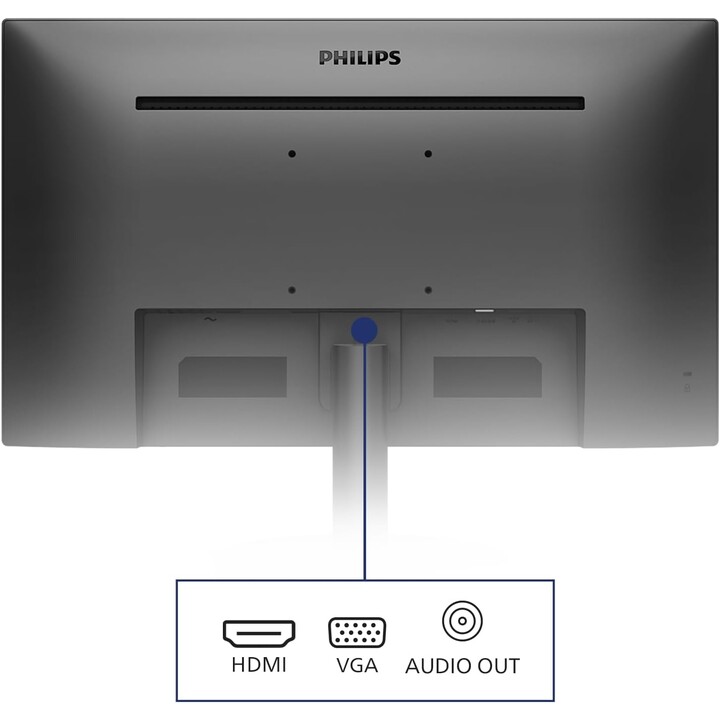 Monitor Philips 221V8/00 22", FHD, 75 Hz, VA, sin parpadeo, VESA (1920x1080, 200 CD/m², D-Sub, HDMI), negro