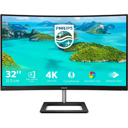 Philips Curved Monitor 328E1CA 4K 32 \ ", 60 Hz, 4 ms, VA, altavoces, sincronización adaptativa sin parpadeo, sin parpadeo