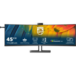 Monitor Curvo Philips 45B1U6900CH 44.5" LED UltraWide Dual QHD 75 Hz Cámara web USB-C