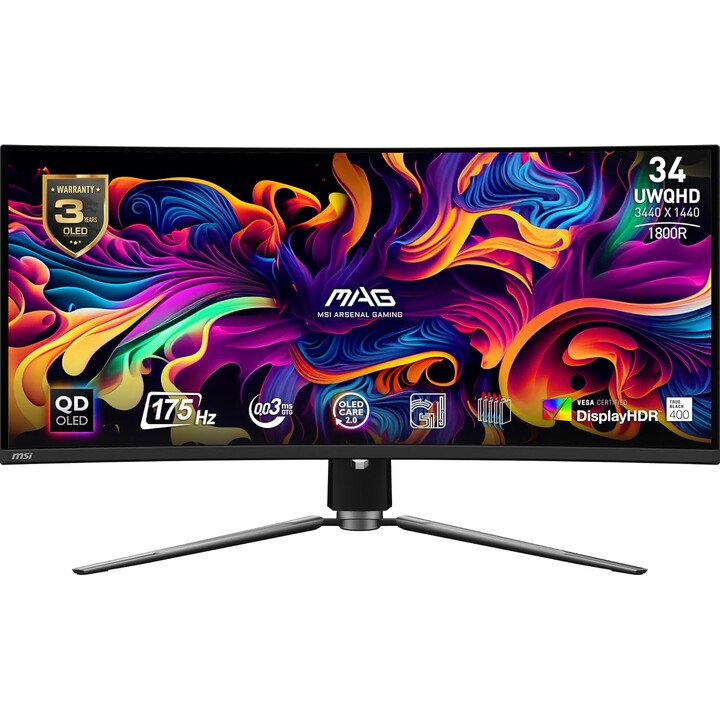 MSI MAG 341CQPDE Curved Gaming Monitor 86.82cm (34.18"")