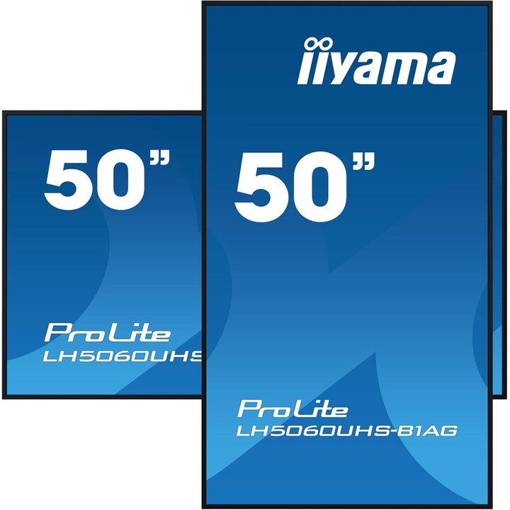 Iiyama Lh5060uhs-b1ag Signage Display Digital Easel Board 125.7 Cm (49.5") Led Wifi 500 Cd / M² 4k Ultra Hd Black Built-in 
