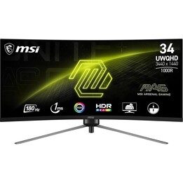 Écran PC Msi Mag 345cqr 86,4 cm (34") 3440 x 1440 pixels Ultrawide Dual Quad Hd Noir