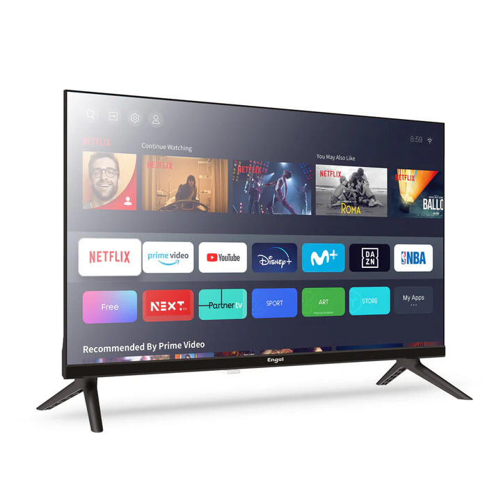 Téléviseur LED Engel 24"-TDT2/C/S - HD - Smart TV Netflix/Amazon. Mode hôtellerie.