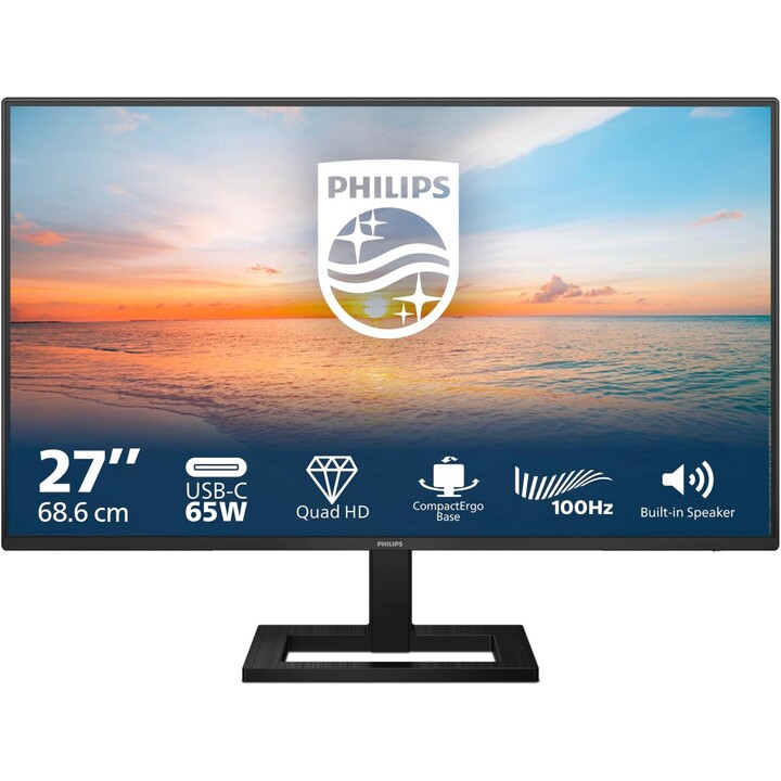Philips 27E1N5600HE 27 Monitor profissional/ QHD/ Webcam/ Multimídia/ Preto