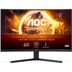 AOC G4 CQ32G4VE PC display 81.3 cm (32") 2560 x 1440 pixels Quad HD LCD Black, Gray
