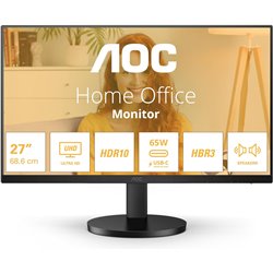Monitor AOC U27B3CF 27″ 4K UHD 60Hz IPS HDR10 Altura Ajustable USB-C 65W Altavoces