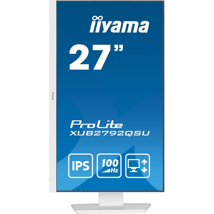 Monitor iiyama Prolite XUB2792QSU-W6 27" LED IPS QHD 100Hz FreeSync, filtro luce blu, LED senza sfarfallio