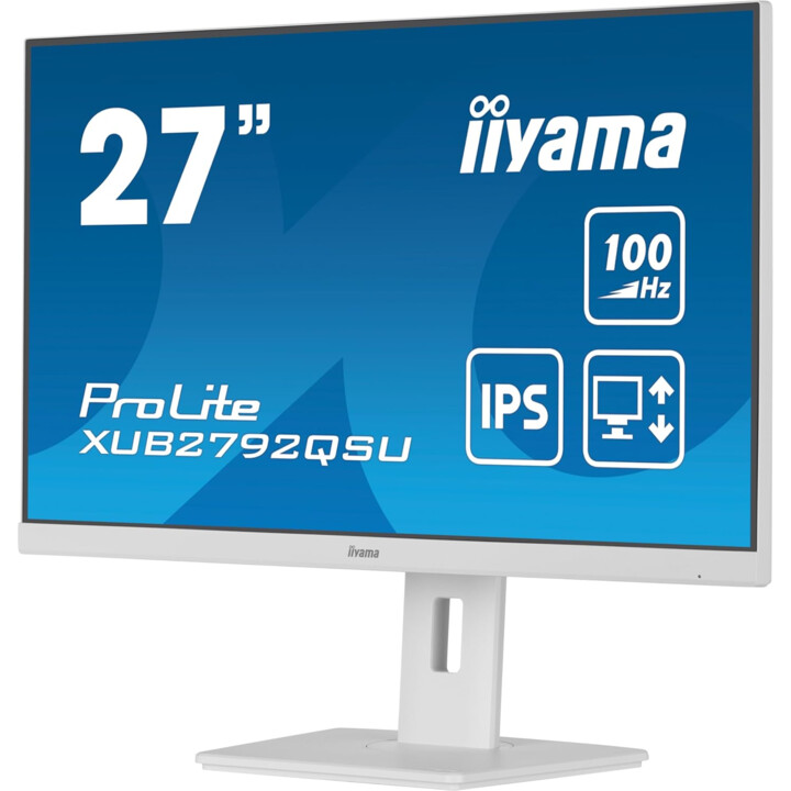 Monitor iiyama Prolite XUB2792QSU-W6 27" LED IPS QHD 100Hz FreeSync, filtro luce blu, LED senza sfarfallio