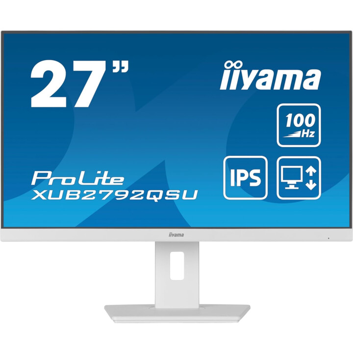Monitor iiyama Prolite XUB2792QSU-W6 27" LED IPS QHD 100Hz FreeSync, filtro luce blu, LED senza sfarfallio