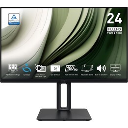 Monitor LCD|MSI|PRO MP245PG|23,8"|Empresarial|Painel IPS|1920x1080|16:9|100Hz|Fosco|1 ms|Giratório|Pivot|Altura ajustável|I