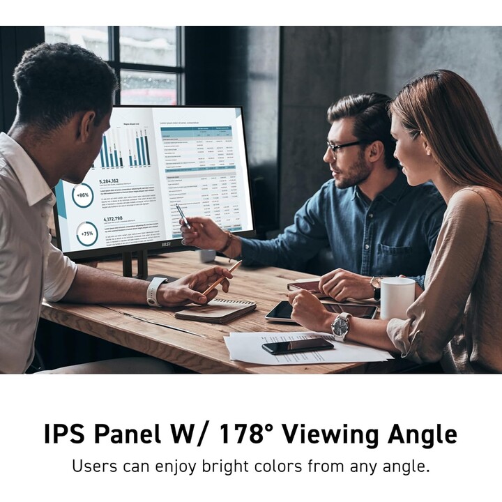 Monitor LCD|MSI|PRO MP245PG|23,8"|Business|Pannello IPS|1920x1080|16:9|100Hz|Opaco|1 ms|Girevole|Pivot|Altezza regolabile|I