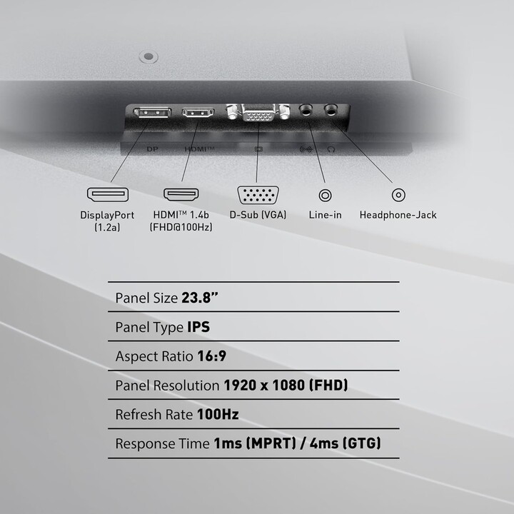 Monitor LCD|MSI|PRO MP245PG|23,8"|Business|Pannello IPS|1920x1080|16:9|100Hz|Opaco|1 ms|Girevole|Pivot|Altezza regolabile|I