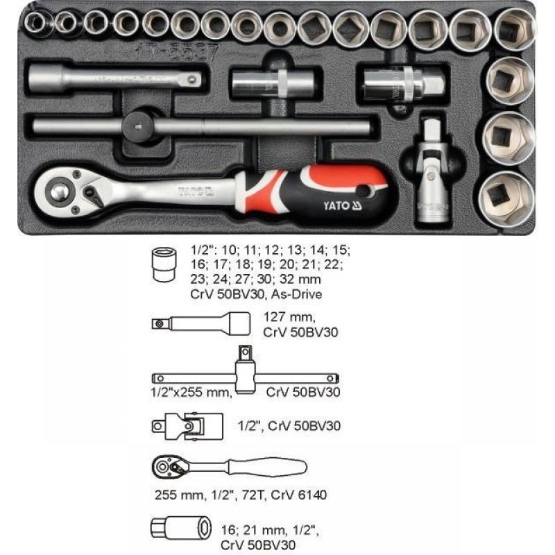 Yato YT-5537 set de conectores y conector Juego de enchufes