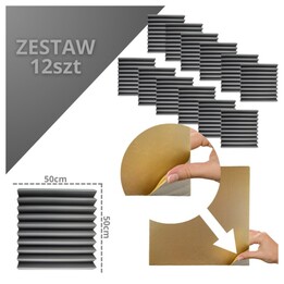 DNA AM4 BK Akustikplatte Set mit 12 Stk. schwarz