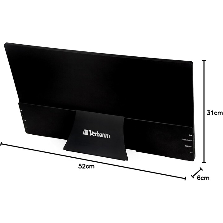 Verbatim PMT-17-4K 17.3 / 4K/ Black Portable Touch Monitor