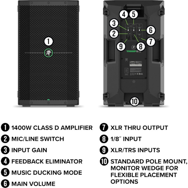 Mackie Thump210XT Active PA Speaker with Bluetooth