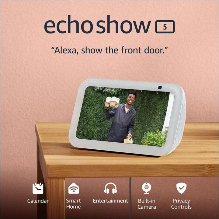 Amazon Echo Show 5 Glacier 2023, bianco