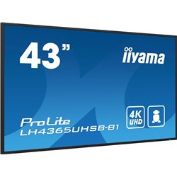 Iiyama Lh4365uhsb-b1 Signage Display Kiosk Design 108 Cm (42.5") Led Wifi 800 Cd / M² 4k Ultra HD Black Built-in Processor 