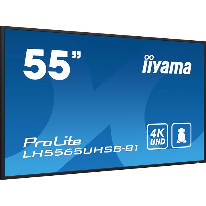 Iiyama Lh5565uhsb-b1 Signage-Display-Kiosk-Design 138,7 cm (54,6 Zoll) LED-WLAN 800 cd/m² 4k Ultra HD schwarz integrierter Proze