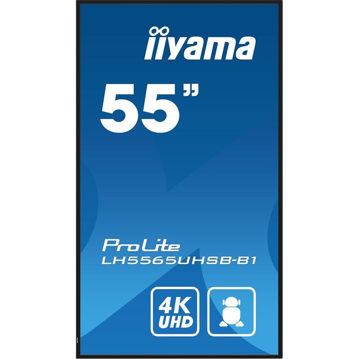 Iiyama Lh5565uhsb-b1 Signage-Display-Kiosk-Design 138,7 cm (54,6 Zoll) LED-WLAN 800 cd/m² 4k Ultra HD schwarz integrierter Proze