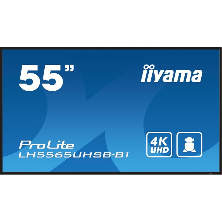 Iiyama Lh5565uhsb-b1 Signage-Display-Kiosk-Design 138,7 cm (54,6 Zoll) LED-WLAN 800 cd/m² 4k Ultra HD schwarz integrierter Proze