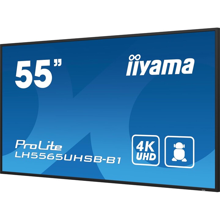 Iiyama Lh5565uhsb-b1 Signage-Display-Kiosk-Design 138,7 cm (54,6 Zoll) LED-WLAN 800 cd/m² 4k Ultra HD schwarz integrierter Proze