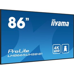 Iiyama Lh8665uhsb-b1 Pantalla De Señalización Diseño De Quiosco 2,18 M (86") Led Wifi 800 Cd / M² 4k Ultra Hd Negro Procesador I